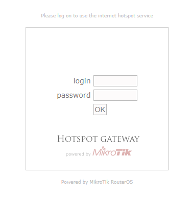 MikroTik Hotspot Login Page