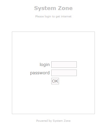 Hotspot Login Page