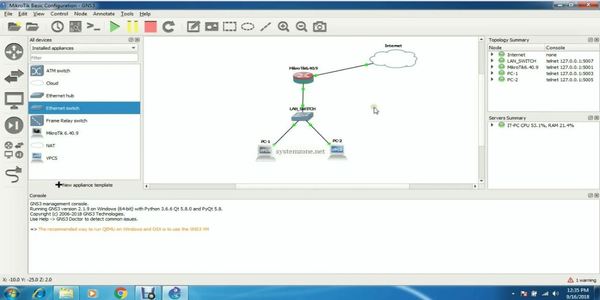 mikrotik chr gns3