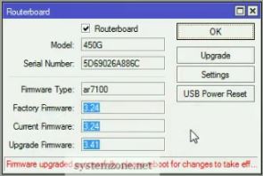 routerboard upgrade firmware