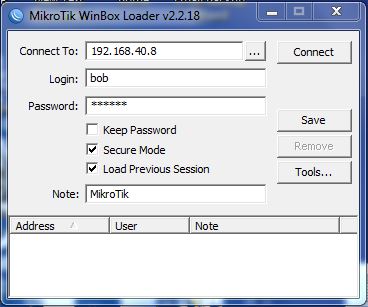 Winbox login with freeRADIUS user