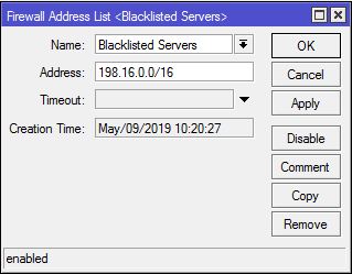 Changing Single IP to IP Block in Address List
