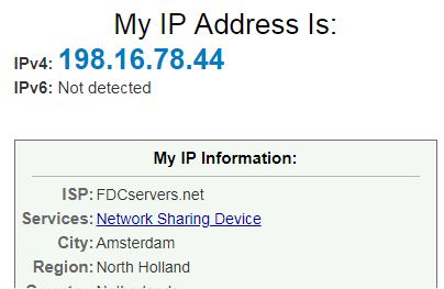 VPN Server New IP Address