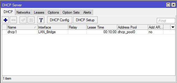 MikroTik DHCP Server Setup