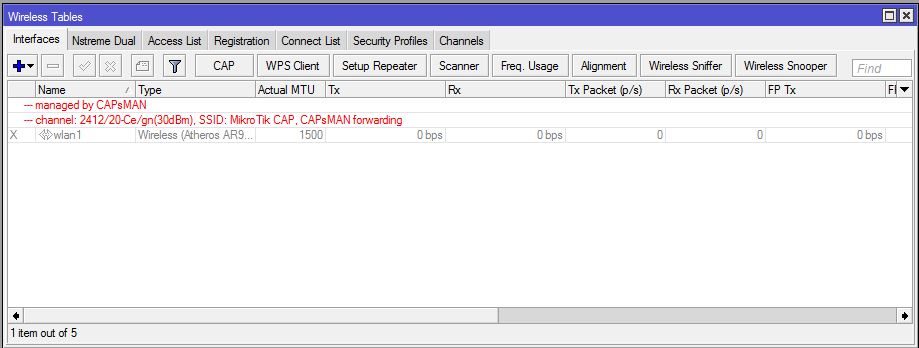CAP Interface Controlled by CAPsMAN