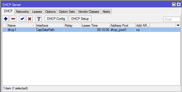 DHCP Setup in CAPsMAN Router