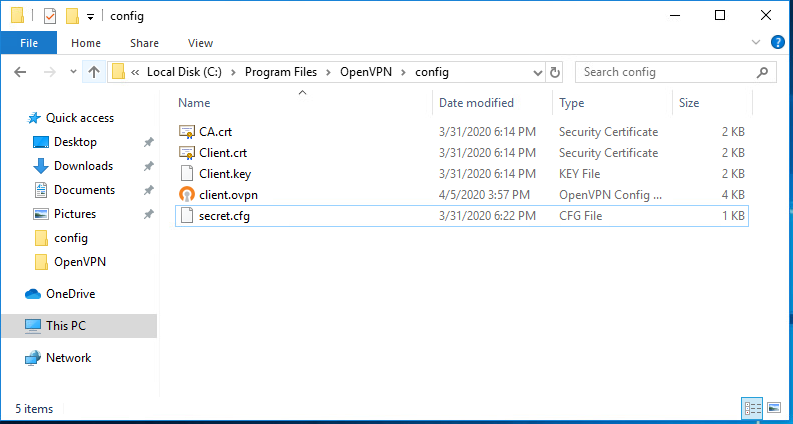 OpenVPN Client Config Directory