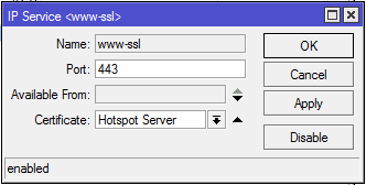 MikroTik HTTPS Server