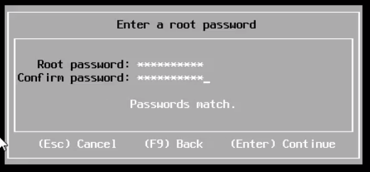 Providing ESXi root password