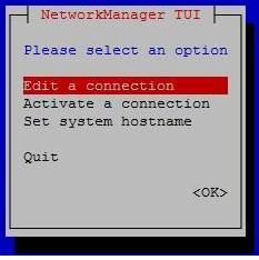 NetworkManager TUI Window