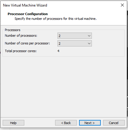 Specifying the Virtual Machine's Processors