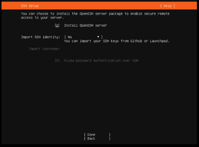 Installing OpenSSH Server While Installing Ubuntu Server