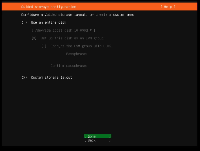 Ubuntu Server Custom Storage Layout