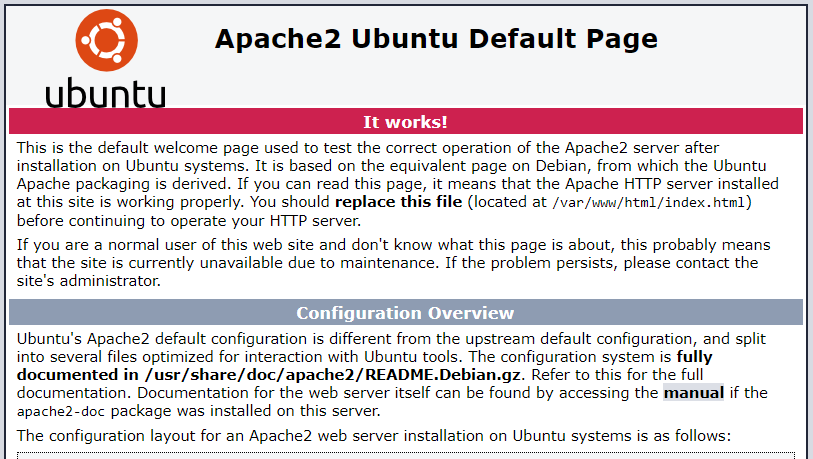 Ubuntu Web Server Default Page