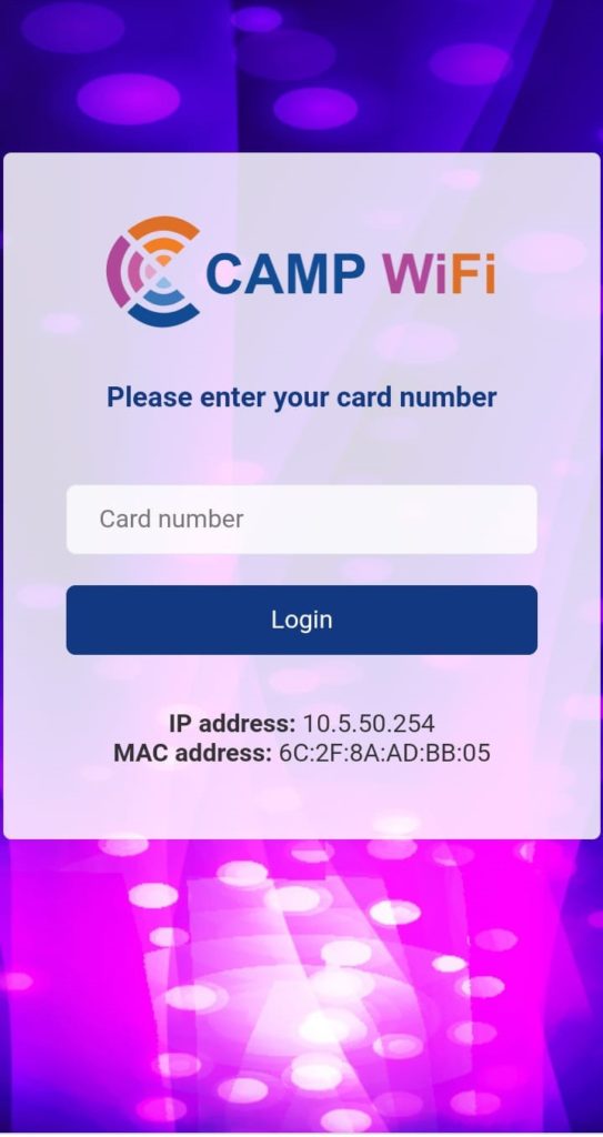 CAMP WiFi Mobile View