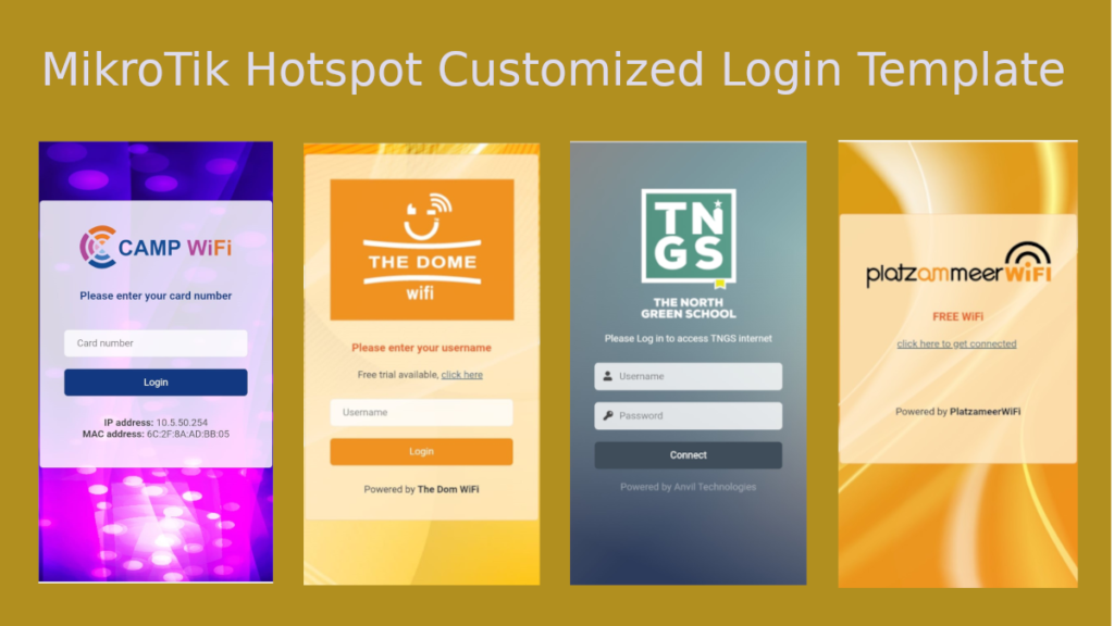 Mikrotik Hotspot Customized Login Template System Zone
