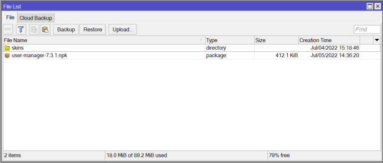 MikroTik User Manager RADIUS Installation On RouterOS 7 System Zone   User Manager Package Upload In Files Directory 768x328 