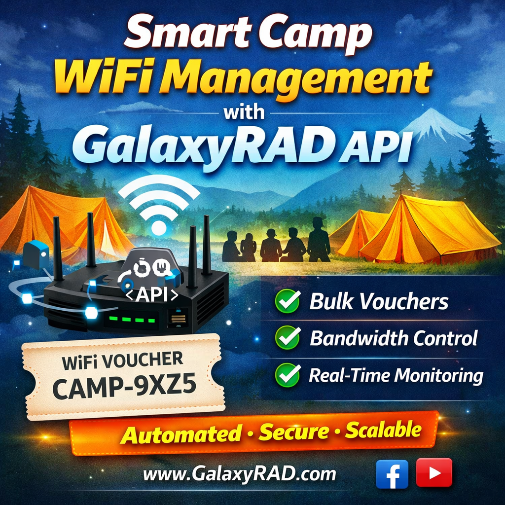 Smart Camp WiFi Management with MikroTik and GalaxyRAD API